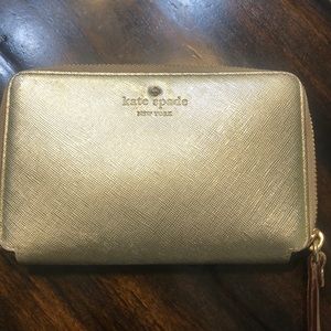 Kate Spade gold wallet